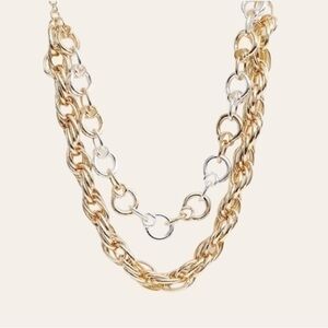 ASOS Design Multirow Necklace w/ Mixed Open Link Chains
